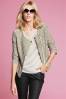 Cream Knit Sparkle Biker Jacket