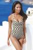 Monochrome Spot Swimwear: Swimsuit