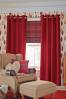 Harrison Red Eyelet Curtains