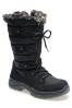 Black Lace-Up Snow Boots