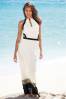 Colour Block Cut Out Maxi Dress