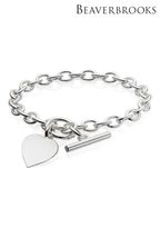 Beaverbrooks 4Eighty Silver Belcher Heart Bracelet