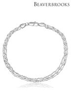 Beaverbrooks Silver 3 Strand Bracelet