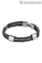 Beaverbrooks Men's Leather Bracelet