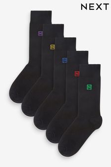 N Embroidered Socks Five Pack