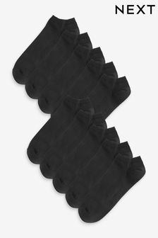 Black Trainer Socks 10 Pack